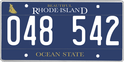 RI license plate 048542