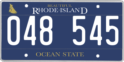 RI license plate 048545