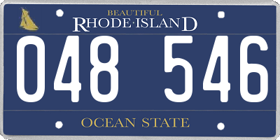 RI license plate 048546