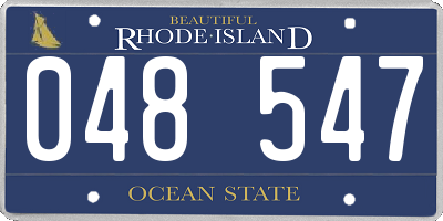 RI license plate 048547