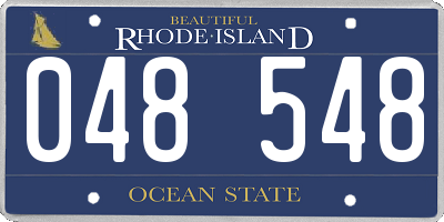 RI license plate 048548