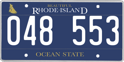 RI license plate 048553