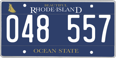 RI license plate 048557
