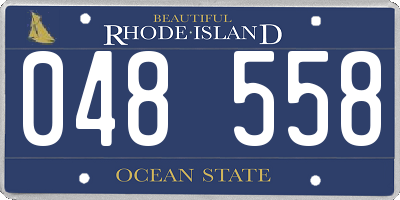 RI license plate 048558