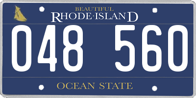 RI license plate 048560