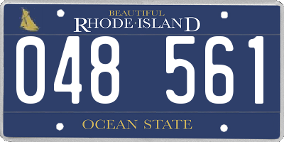 RI license plate 048561