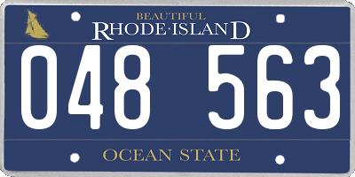 RI license plate 048563