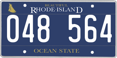 RI license plate 048564