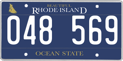RI license plate 048569