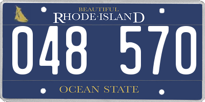 RI license plate 048570
