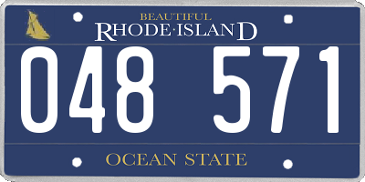 RI license plate 048571