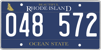 RI license plate 048572