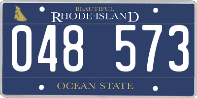 RI license plate 048573