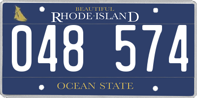 RI license plate 048574