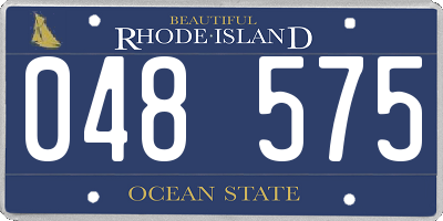 RI license plate 048575