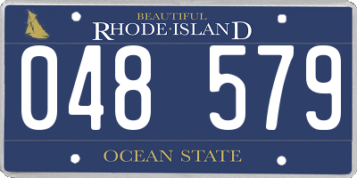 RI license plate 048579
