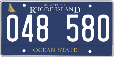 RI license plate 048580