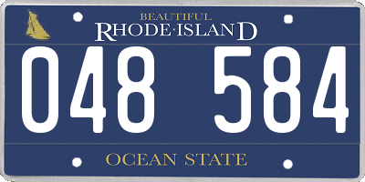 RI license plate 048584