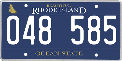 RI license plate 048585