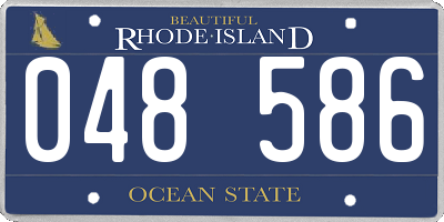 RI license plate 048586