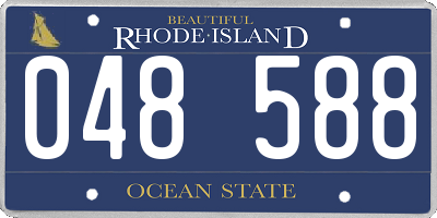 RI license plate 048588