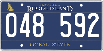 RI license plate 048592