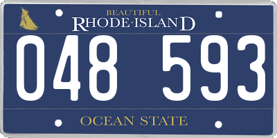 RI license plate 048593
