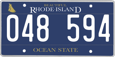 RI license plate 048594