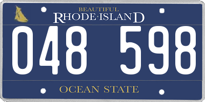 RI license plate 048598