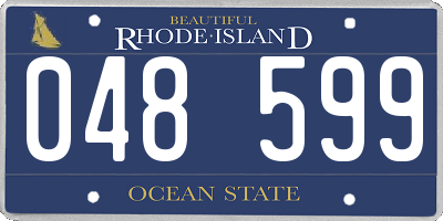 RI license plate 048599