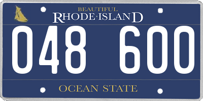 RI license plate 048600
