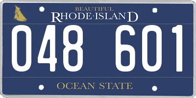 RI license plate 048601