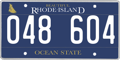 RI license plate 048604