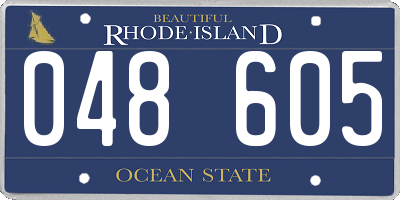 RI license plate 048605