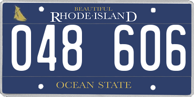 RI license plate 048606
