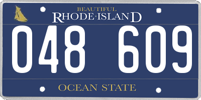 RI license plate 048609