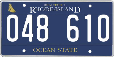 RI license plate 048610