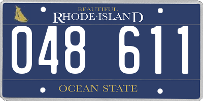 RI license plate 048611
