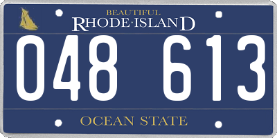 RI license plate 048613