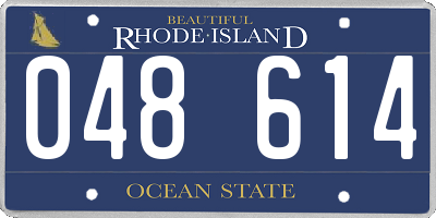 RI license plate 048614