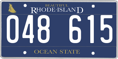 RI license plate 048615