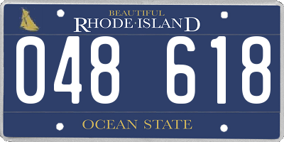RI license plate 048618