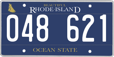 RI license plate 048621