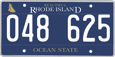 RI license plate 048625