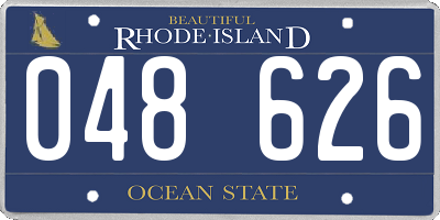 RI license plate 048626