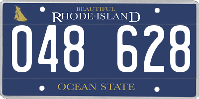 RI license plate 048628