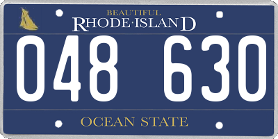RI license plate 048630