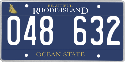 RI license plate 048632