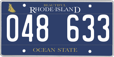 RI license plate 048633