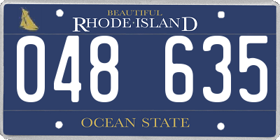 RI license plate 048635